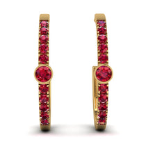 Hoop Ruby Earrings Micro Pave - Ansley No. 55 image 1