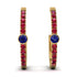 Hoop Sapphire Earrings Micro Pave - Ansley No. 58