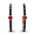 Hoop Ruby Earrings Micro Pave - Ansley No. 70
