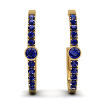 Hoop Sapphire Earrings Micro Pave - Ansley No. 73 image 1