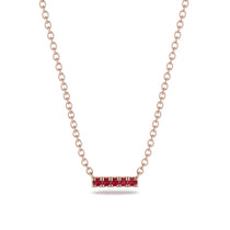 Small Ruby Necklace Bar With - Zahra No. 11 image 1