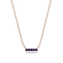 Small Sapphire Necklace Bar With - Zahra No. 14 image 1