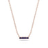 Small Sapphire Necklace Bar With - Zahra No. 14 image 1
