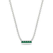 Small Emerald Necklace Bar With - Zahra No. 6 image 1