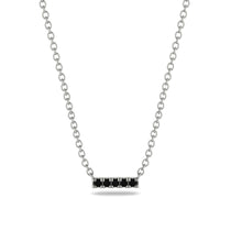Small Black Diamond Necklace Bar With - Zahra No. 9 image 1