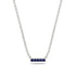 Small Sapphire Necklace Bar With - Zahra No. 15