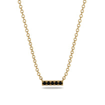 Small Black Diamond Necklace Bar With - Zahra No. 7 image 1