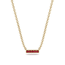 Small Ruby Necklace Bar With - Zahra No. 10 image 1