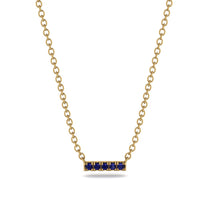 Small Sapphire Necklace Bar With - Zahra No. 13 image 1
