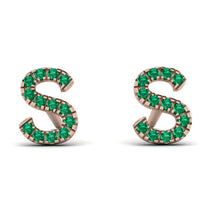 Personalised Initial Emerald Earrings - Gloria No. 5 image 1
