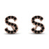 Personalised Initial Black Diamond Earrings - Gloria No. 8 image 1