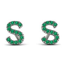Personalised Initial Emerald Earrings - Gloria No. 6 image 1