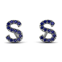 Personalised Initial Sapphire Earrings - Gloria No. 15 image 1
