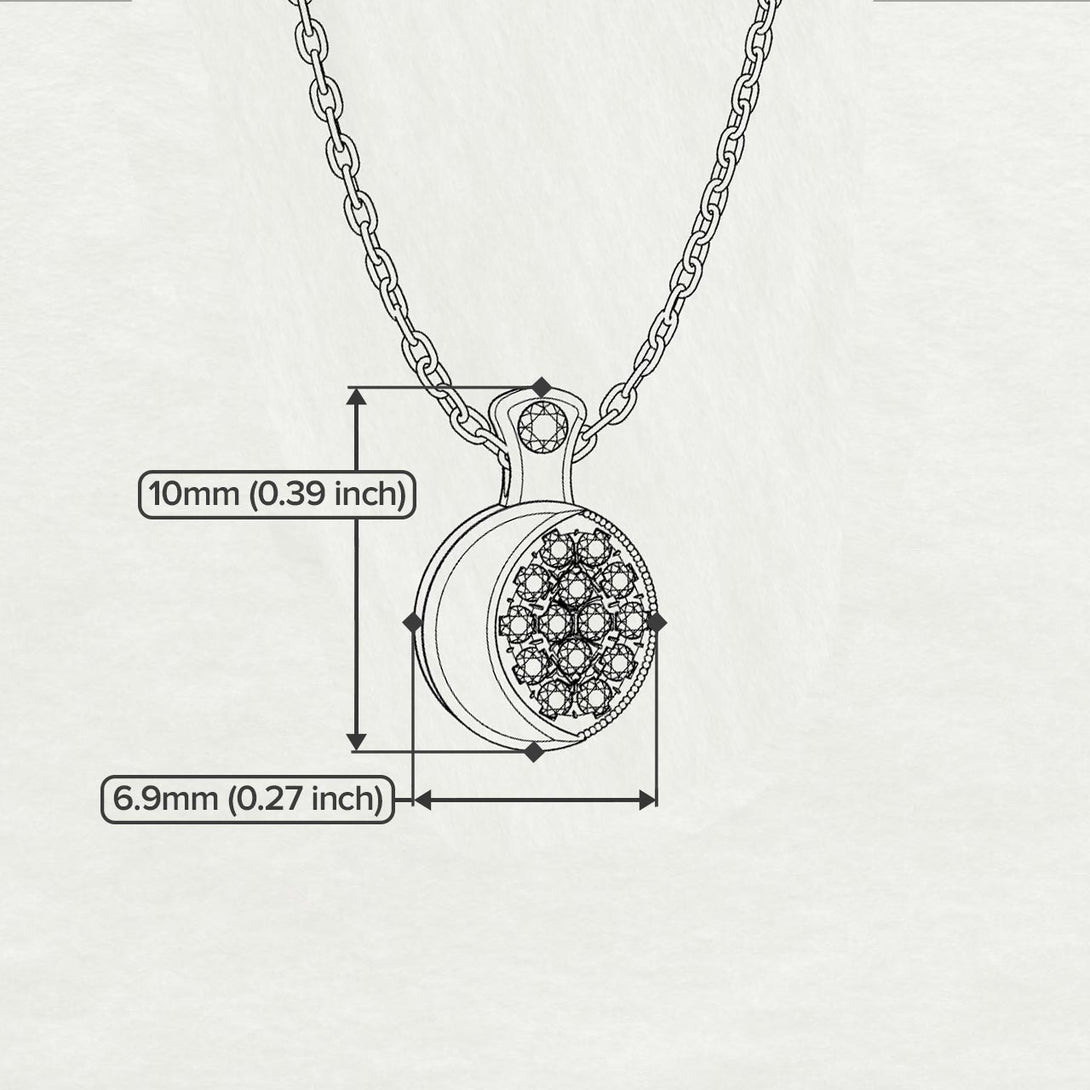 Half Moon Black Diamond Necklace - Mariana No. 9
