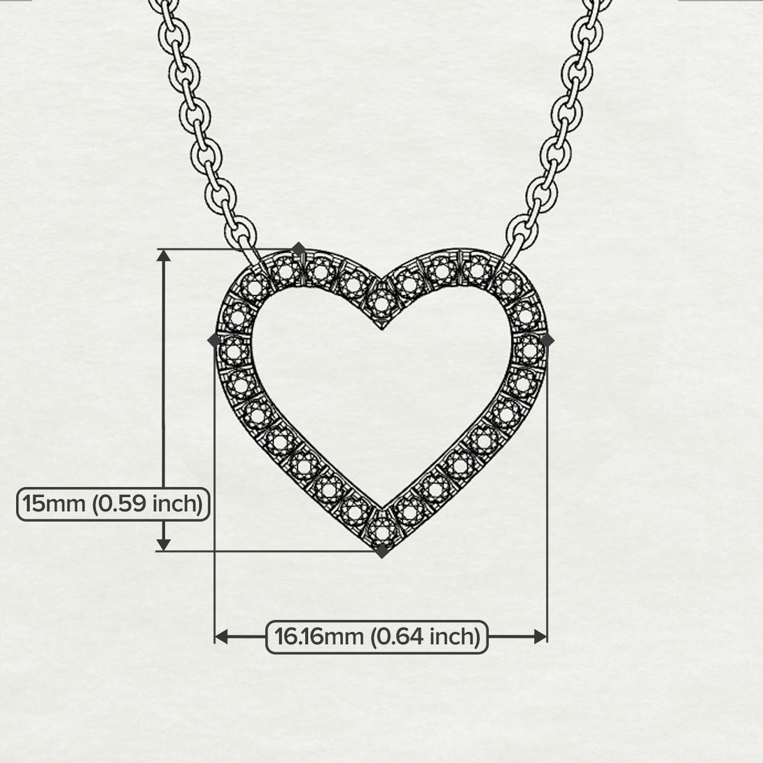 Heart Shaped Diamond Necklace - Marie No. 1