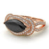 Milgrain Marquise Black Diamond Engagement Ring - Marley No. 8 image 2