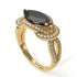 Milgrain Marquise Black Diamond Engagement Ring - Marley No. 7 image 1