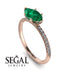 Marqise Emerald Engagement Ring - Lola No. 5