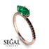 Marqise Emerald Engagement Ring - Lola No. 35
