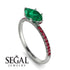 Marqise Emerald Engagement Ring - Lola No. 51