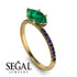 Marqise Emerald Engagement Ring - Lola No. 64