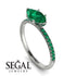 Marqise Emerald Engagement Ring - Lola No. 21