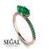 Marqise Emerald Engagement Ring - Lola No. 20