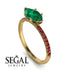 Marqise Emerald Engagement Ring - Lola No. 49