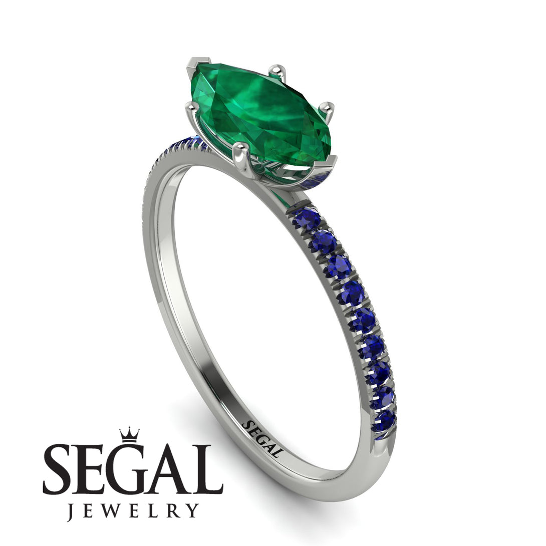 Marqise Emerald Engagement Ring - Lola No. 66