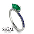 Marqise Emerald Engagement Ring - Lola No. 66