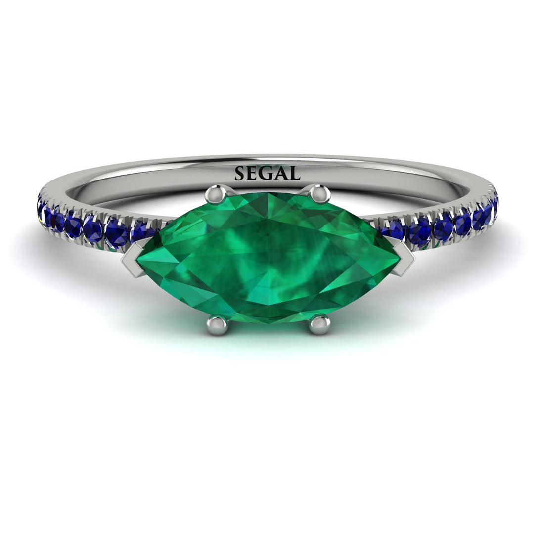 Marqise Emerald Engagement Ring - Lola No. 66
