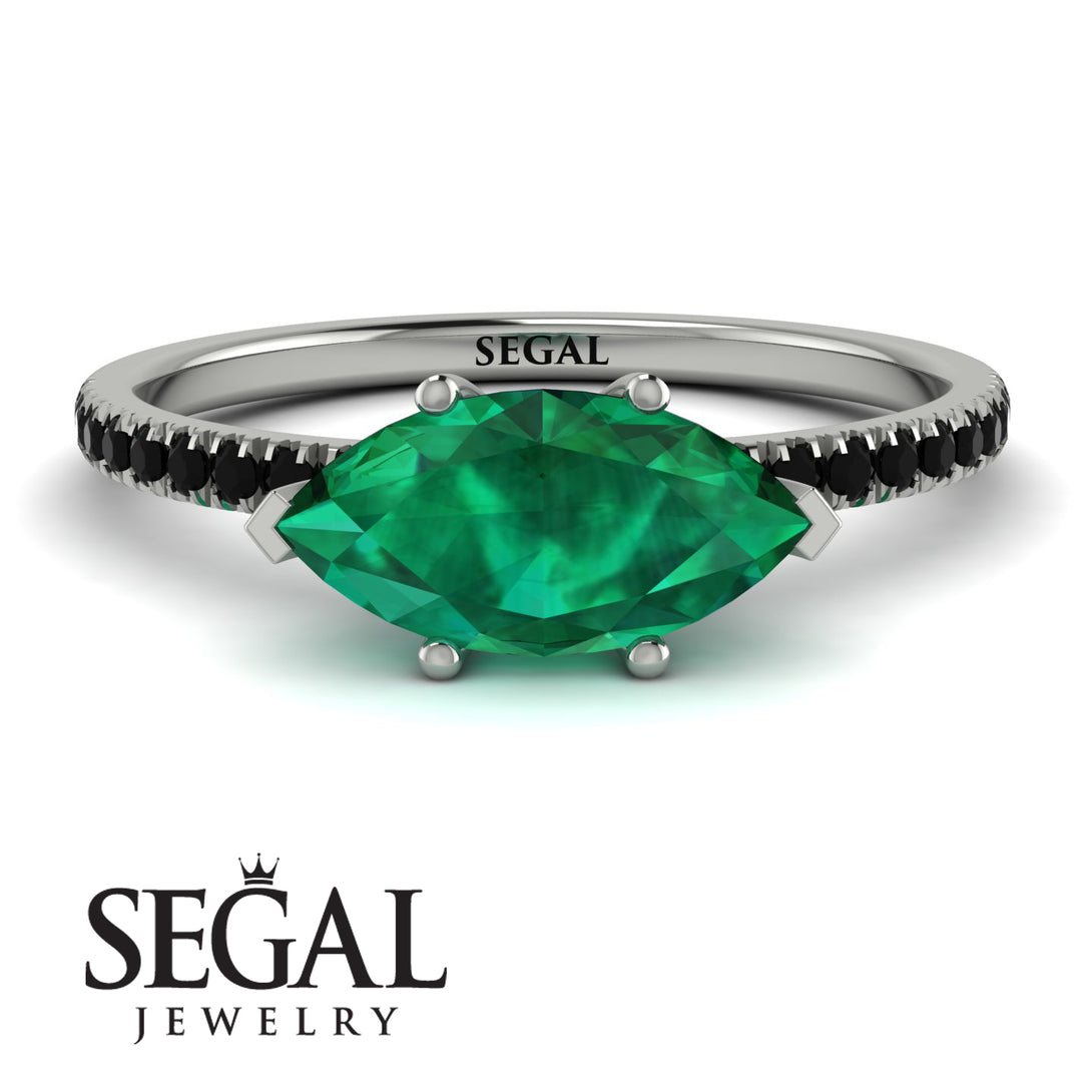 Marqise Emerald Engagement Ring - Lola No. 36