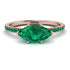 Marqise Emerald Engagement Ring - Lola No. 20