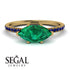 Marqise Emerald Engagement Ring - Lola No. 64