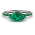 Marqise Emerald Engagement Ring - Lola No. 21