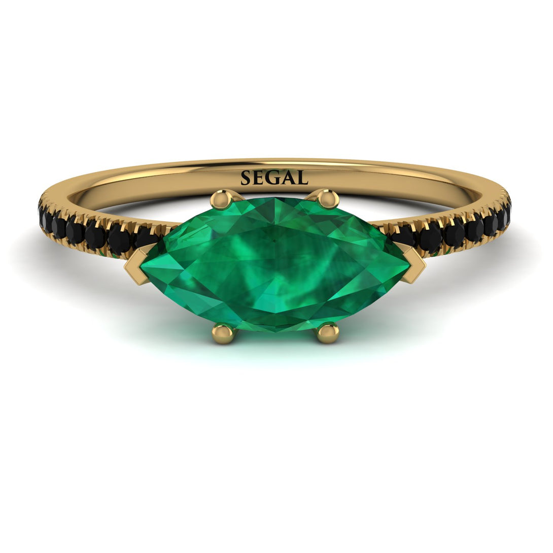 Marqise Emerald Engagement Ring - Lola No. 34