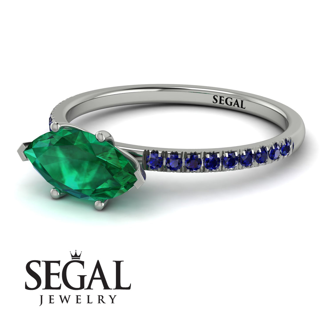 Marqise Emerald Engagement Ring - Lola No. 66