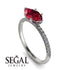 Marqise Ruby Engagement Ring - Lola No. 12