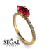 Marqise Ruby Engagement Ring - Lola No. 10