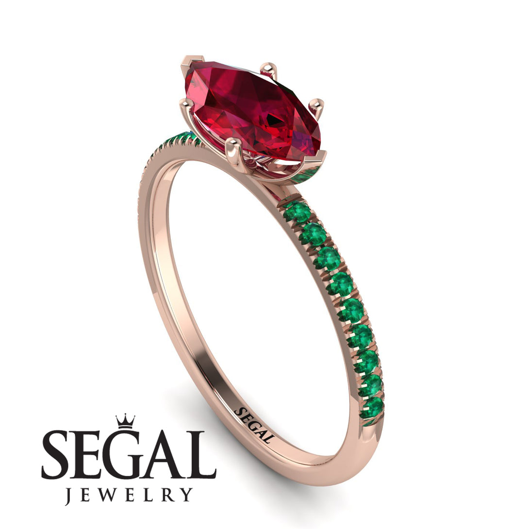 Marqise Ruby Engagement Ring - Lola No. 26