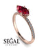 Marqise Ruby Engagement Ring - Lola No. 11