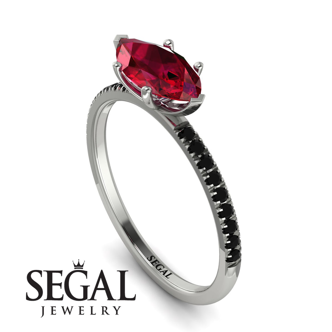 Marqise Ruby Engagement Ring - Lola No. 42