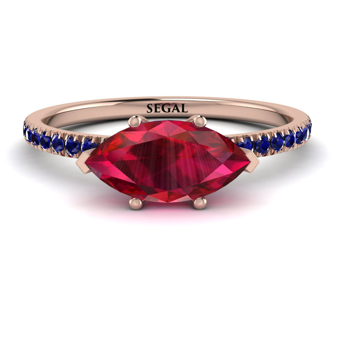 Marqise Ruby Engagement Ring - Lola No. 71