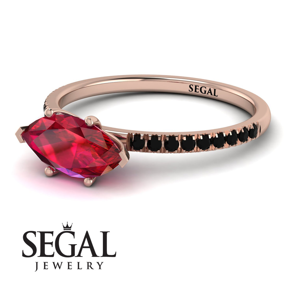 Marqise Ruby Engagement Ring - Lola No. 41