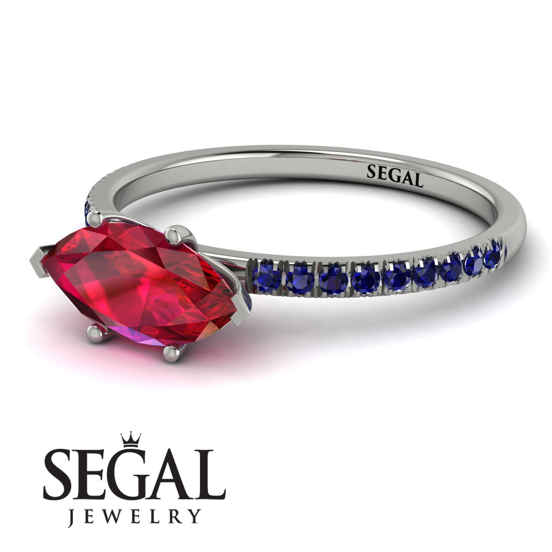 Marqise Ruby Engagement Ring - Lola No. 72