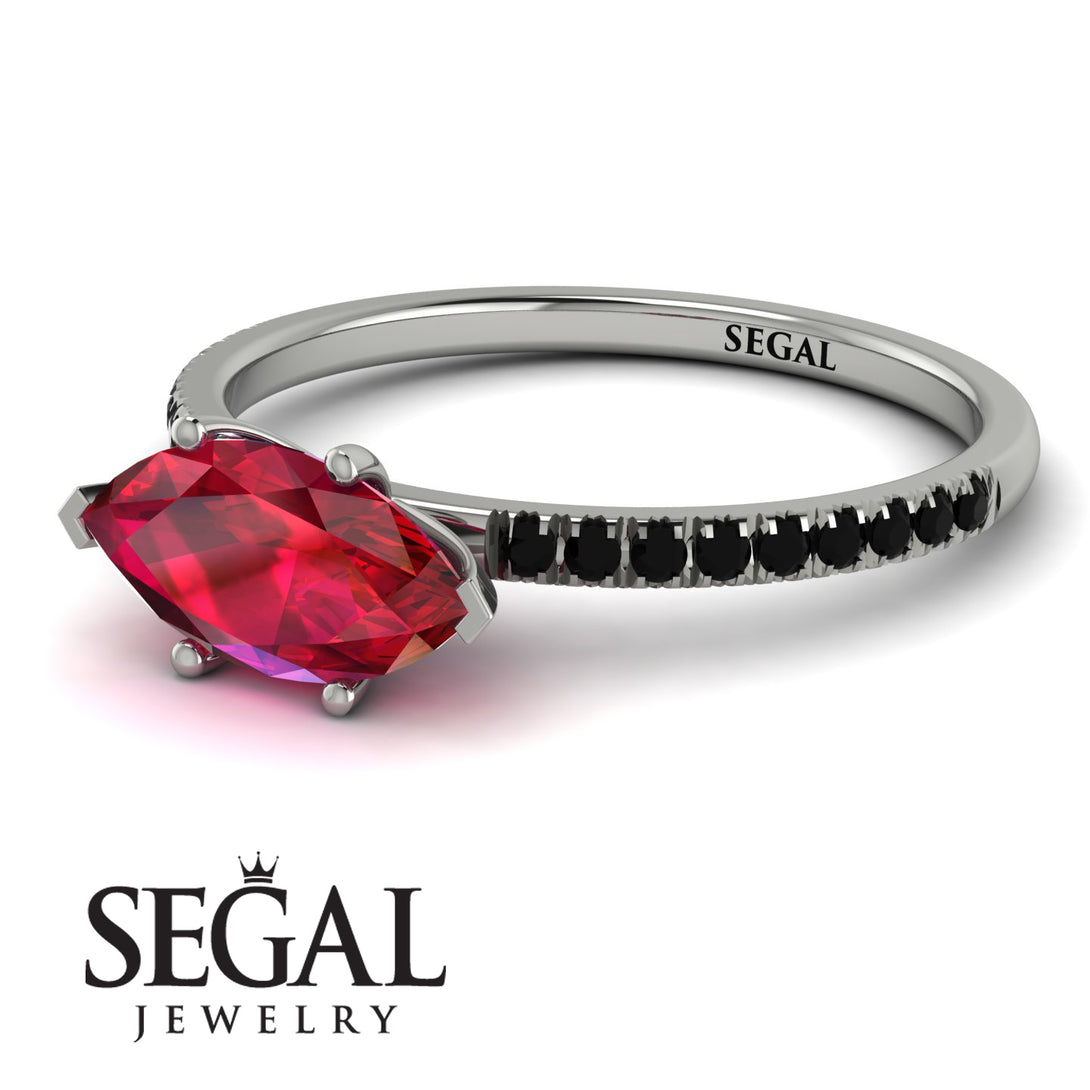 Marqise Ruby Engagement Ring - Lola No. 42