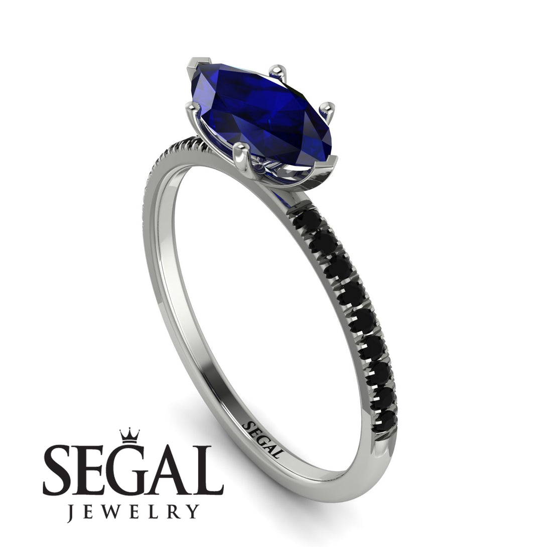 Marqise Sapphire Engagement Ring - Lola No. 45