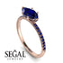 Marqise Sapphire Engagement Ring - Lola No. 74