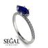 Marqise Sapphire Engagement Ring - Lola No. 15