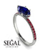 Marqise Sapphire Engagement Ring - Lola No. 60